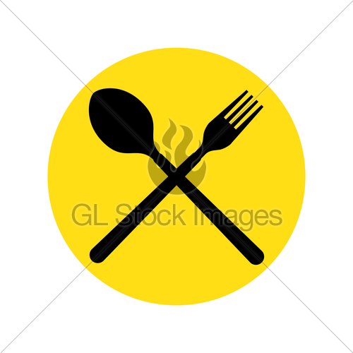 500x500 Spoon And Fork Icon Gl Stock Images