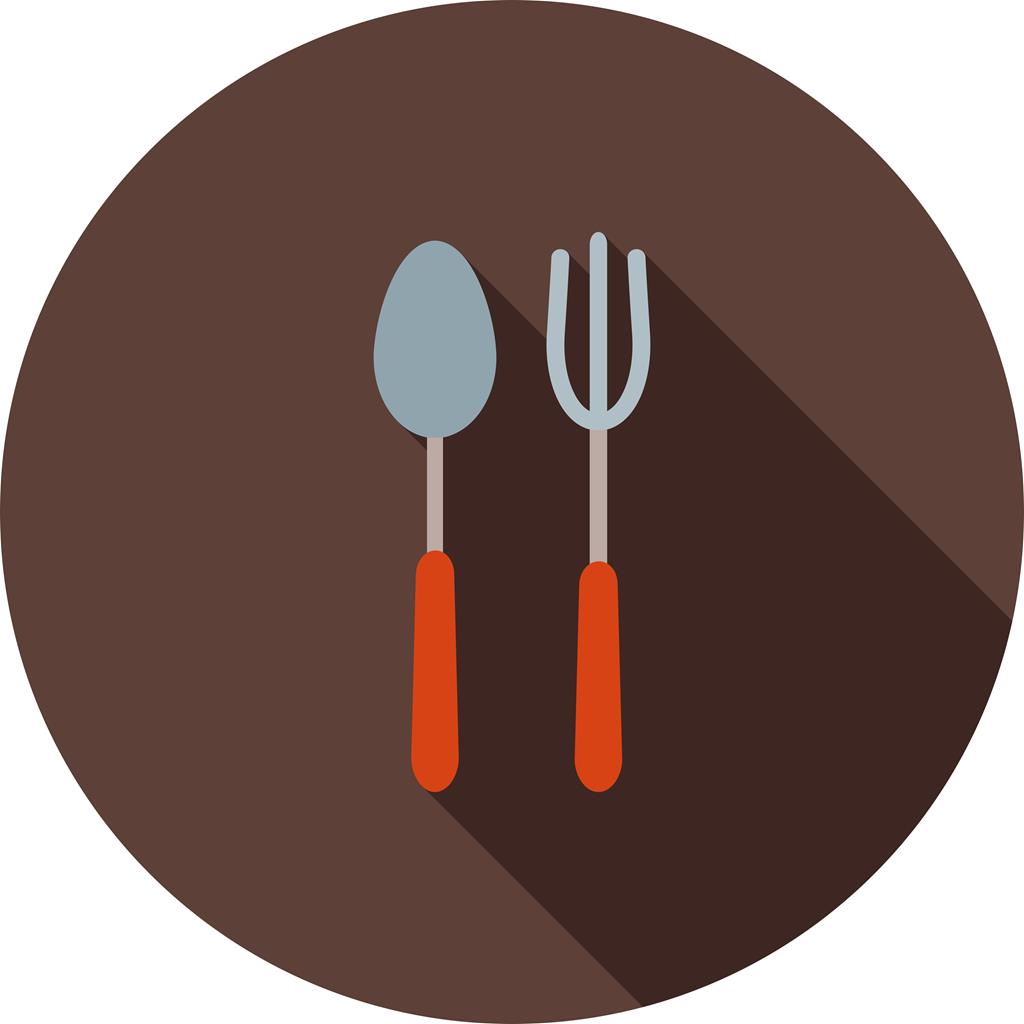 1024x1024 Spoon And Fork Flat Shadowed Icon