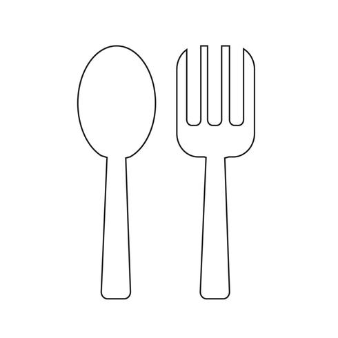 490x490 Spoon And Fork Icon Vector Illustration
