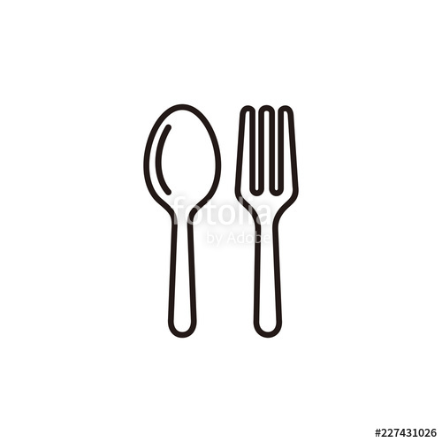 500x500 Spoon And Fork Icon Symbol Stock Image And Royalty Free Vector