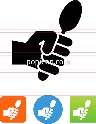 400x518 Hand Holding A Spoon Icon