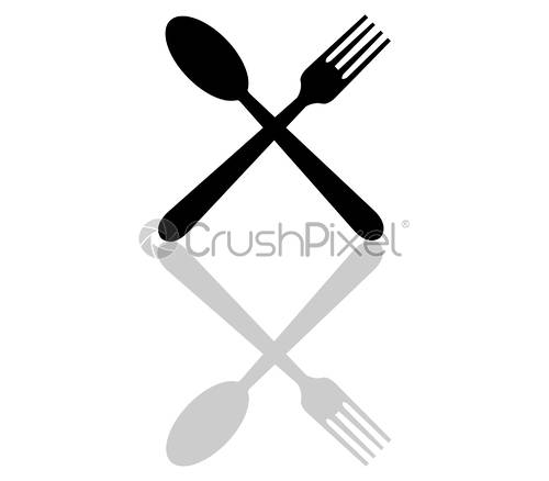 500x438 Fork And Spoon Icon, Stock Vector Crushpixel