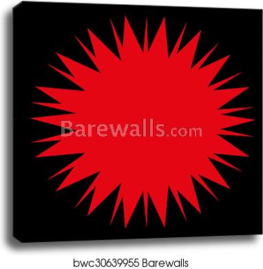 382x390 Microbe Spore Icon, Canvas Print Barewalls Posters Prints