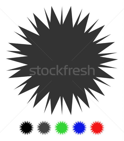 528x600 Microbe Spore Flat Icon Vector Illustration Victor Ivlichev