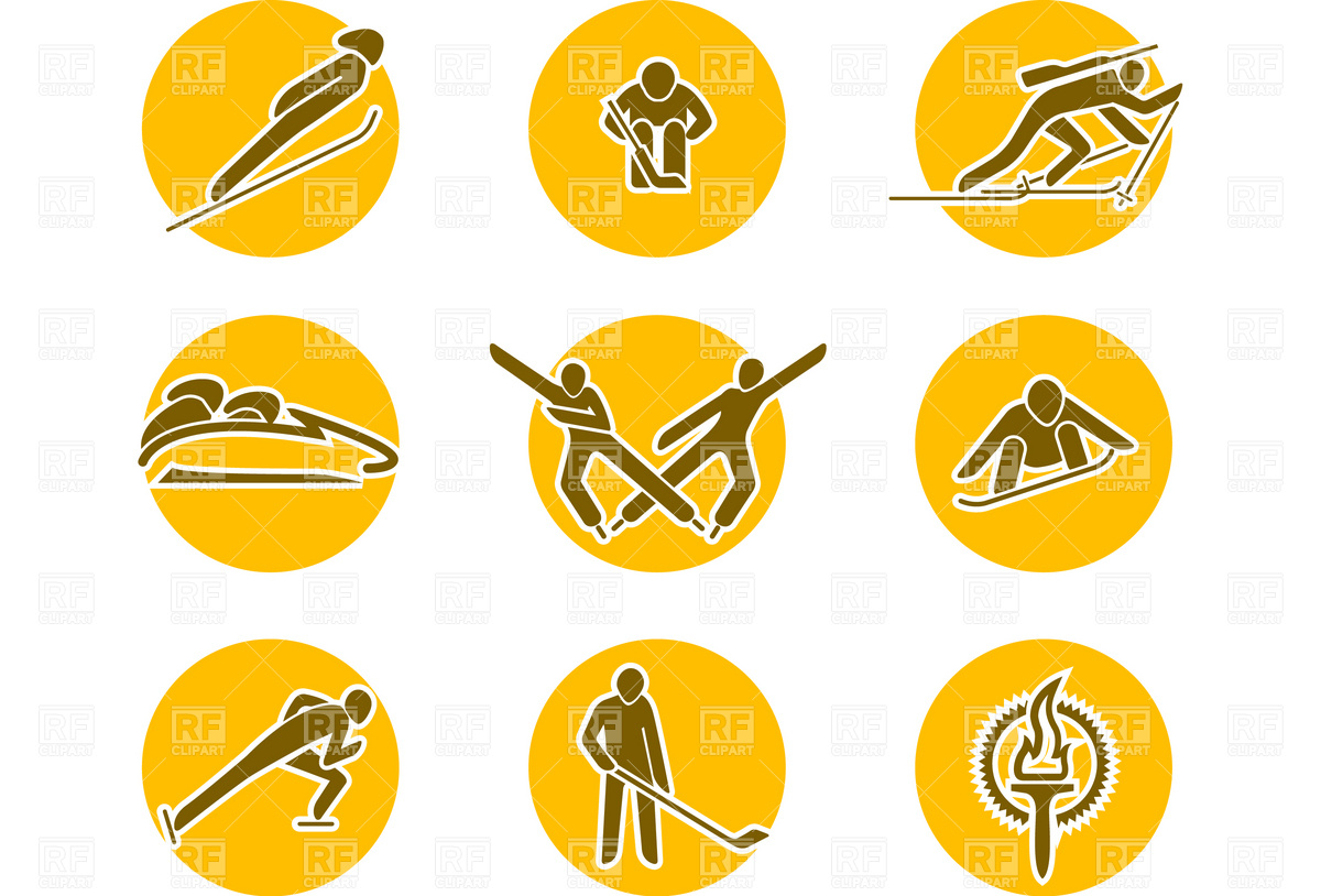 1200x814 Olimpic Winter Sport Icons Vector Image Of Sport And Leisure