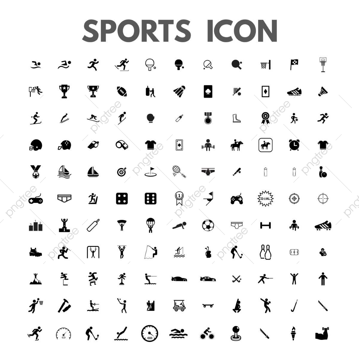 1200x1200 Sports Icons Set Vector, Sport, Sports, Icons Png And Vector