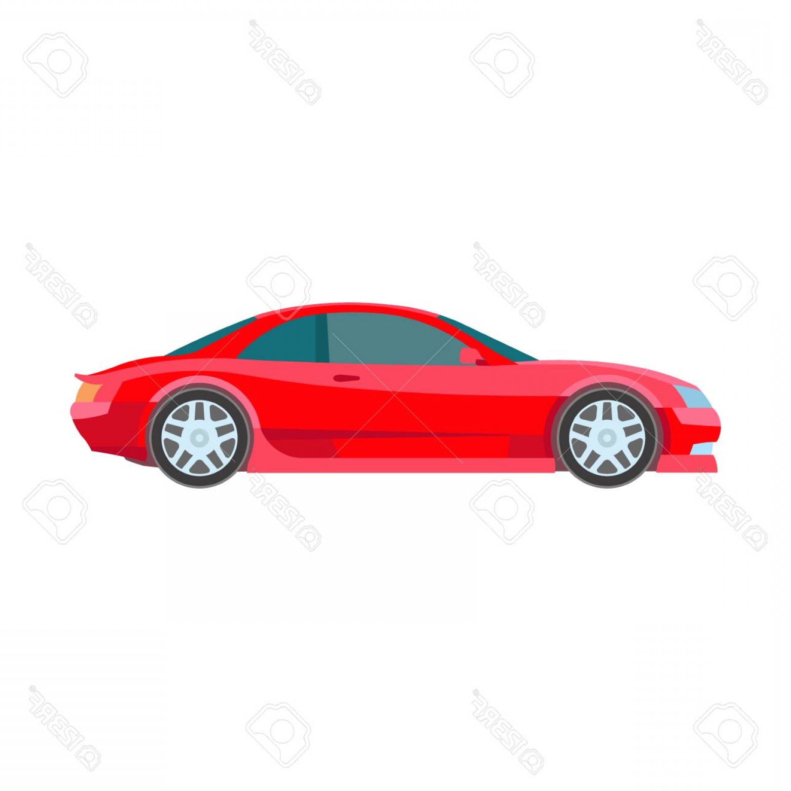 1560x1560 Photostock Vector Sport Super Car Icon Vector Red Illustration