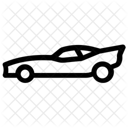 256x256 Sports Car Icon Of Line Style