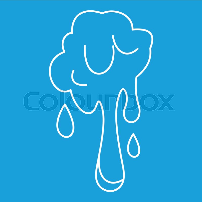 800x800 Slime Spot Icon Blue Outline Style Stock Vector Colourbox