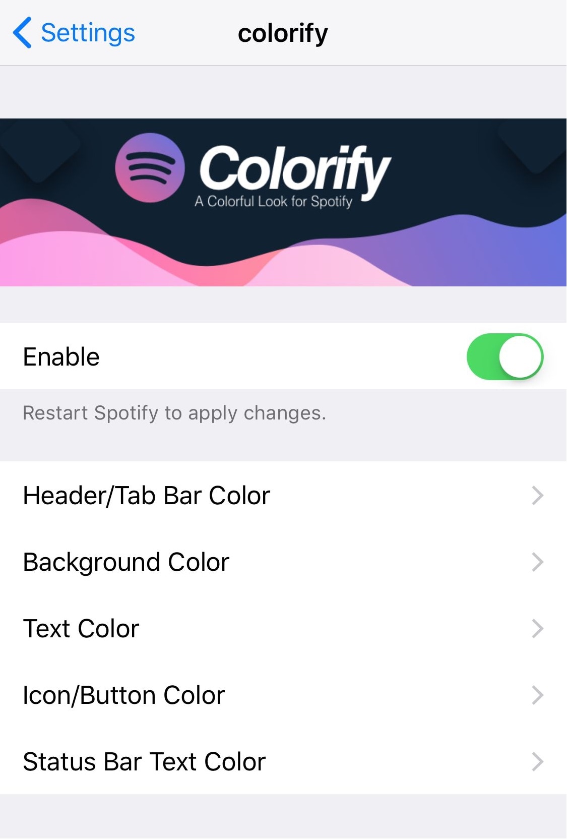1125x1664 Give The Spotify App Some Color With This Tweak