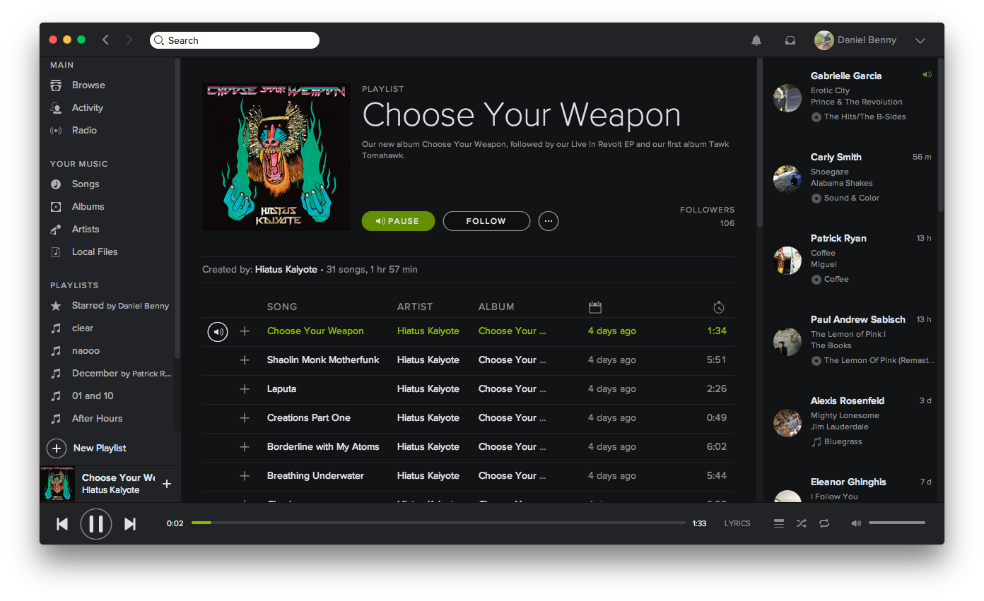 Spotify List View W Player Icons Ui Desktop Screenshot, Desktop 1392x851 Spotify List View W Player Icons Ui Desktop Screenshot, Desktop