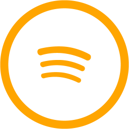256x256 Free Orange Spotify Icon