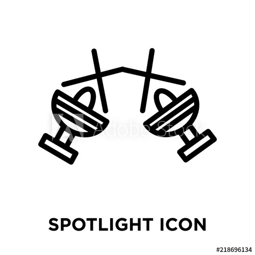 500x500 Spotlight Icons Isolated On White Background Modern And Editable