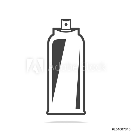 500x500 Spray Can Icon Outline Vector