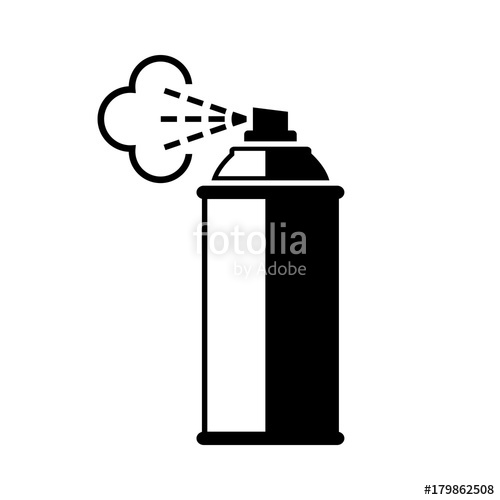 500x500 Spray Can Vector Icon On White Background Stock Image And Royalty