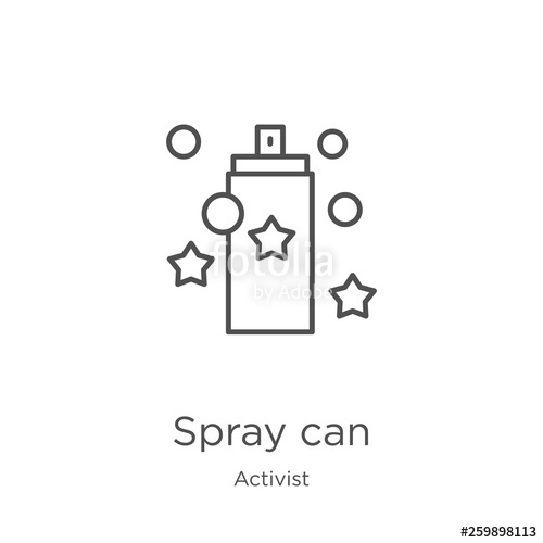 500x500 Spray Can Icon Vector From Activist Collection Thin Line Spray