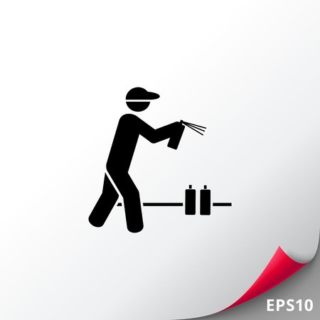 450x450 Man With Graffiti Spray Can Icon Royalty Free Vector Graphics
