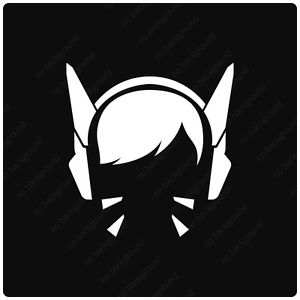 300x300 Dva Face Icon Spray Symbol Vinyl Decals Stickers, Overwatch Truck