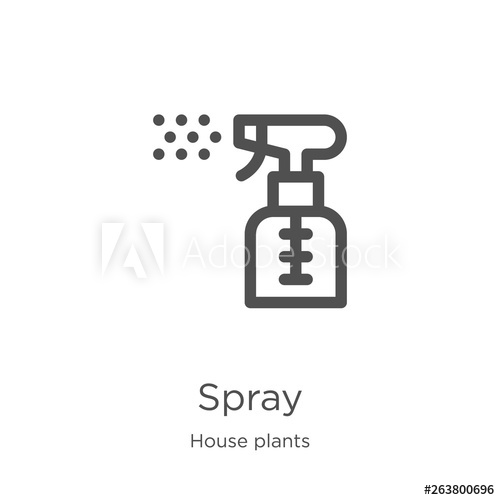 500x500 Spray Icon Vector From House Plants Collection Thin Line Spray