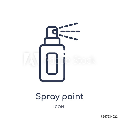 500x500 Spray Paint Icon From User Interface Outline Collection Thin Line