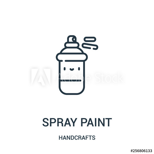 500x500 Spray Paint Icon Vector From Handcrafts Collection Thin Line