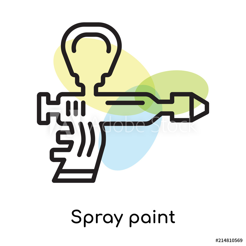 1000x1000 Photo Art Print Spray Paint Icon Vector Sign And Symbol Isolated