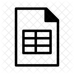 256x256 Spreadsheet Icon Of Glyph Style