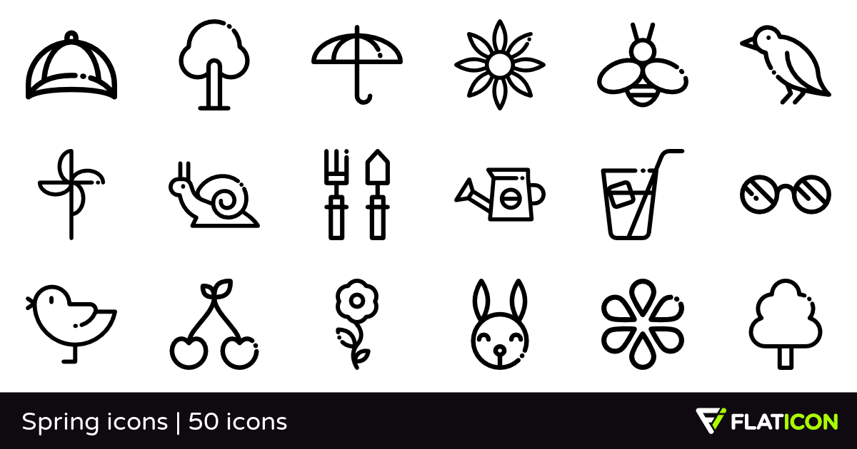1200x630 Spring Icons Free Icons