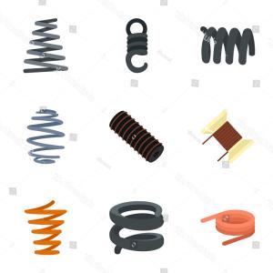300x300 Coil Spring Icon Set Flat Catchsplace