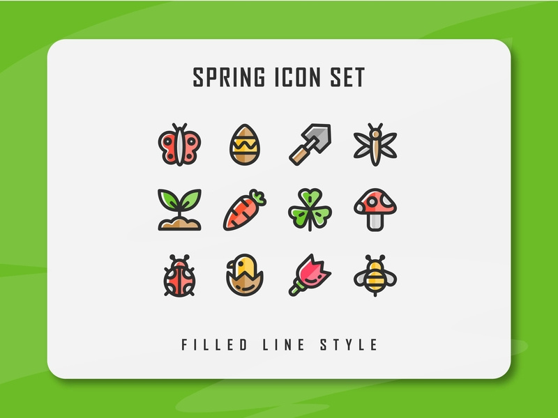 800x600 Spring Season Icon Set