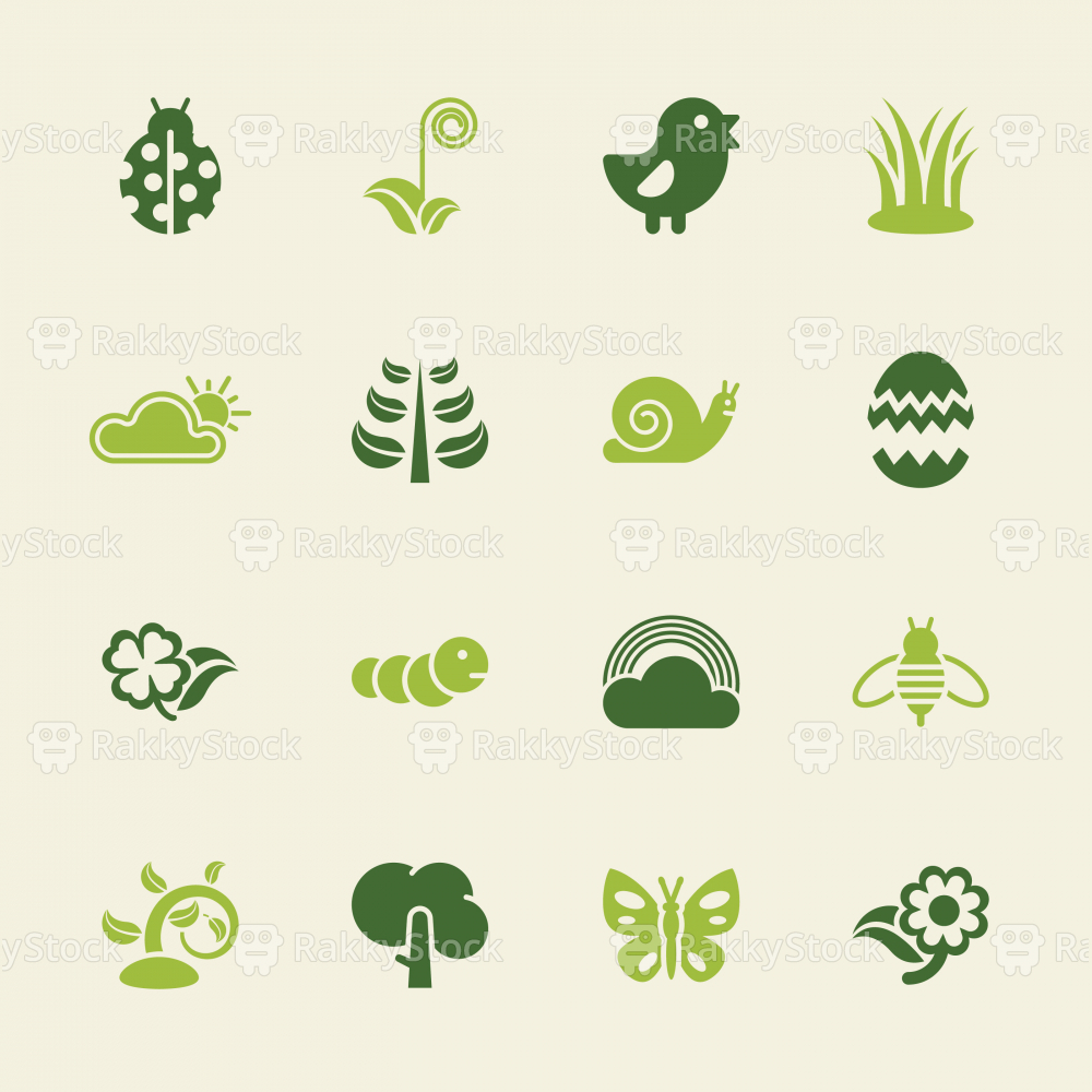 1000x1000 Spring Season Icons