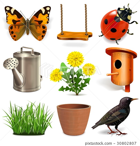 450x468 Vector Spring Season Icons