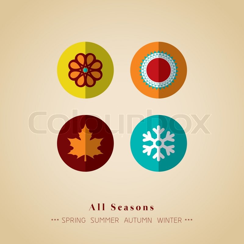 800x800 Four Seasons Icon Symbol Vector Stock Vector Colourbox