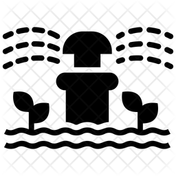 256x256 Water Sprinkler Icon Of Glyph Style