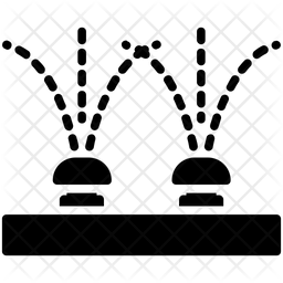 256x256 Garden Sprinkler Icon Of Glyph Style