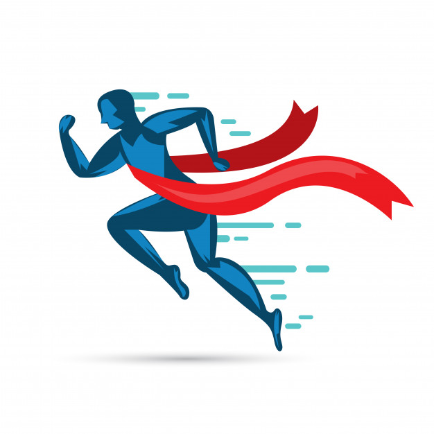 626x626 Man Sprint Running To Win Flat Icon Vector Vector Premium Download