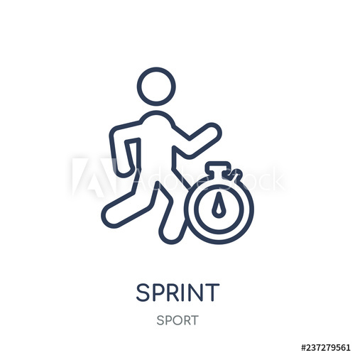 500x500 Sprint Icon Sprint Linear Symbol Design From Sport Collection