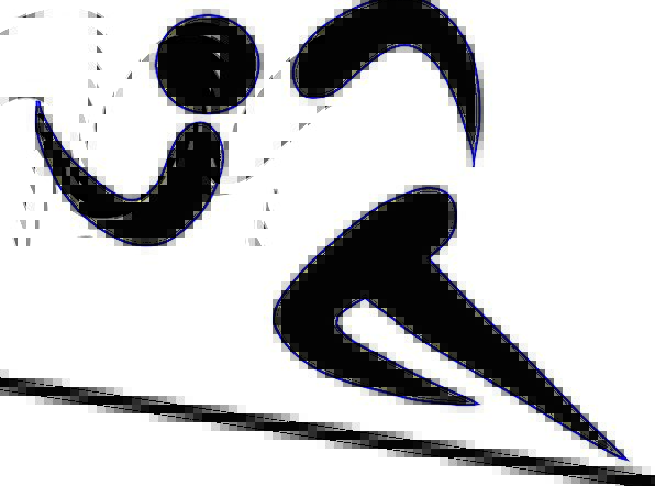 596x442 Runner, Sprinter, Sportsperson, Symbol, Sign, Athlete, Isolated