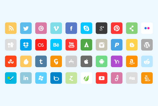 540x363 Social Icons Sprites Ready To Use Icons Png, Htmlcss