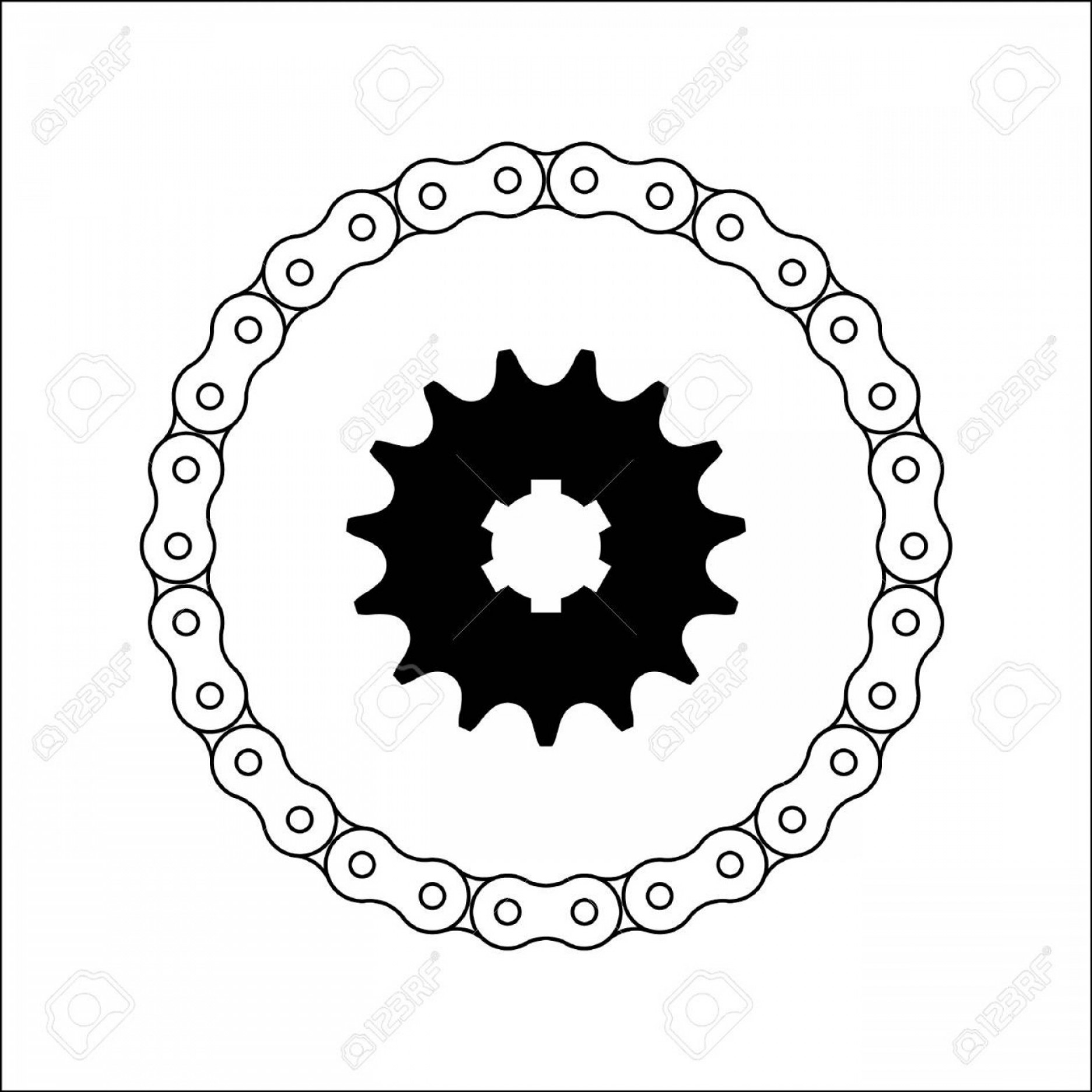 1872x1872 Photostock Vector Set Of Sprocket Wheel And Chan