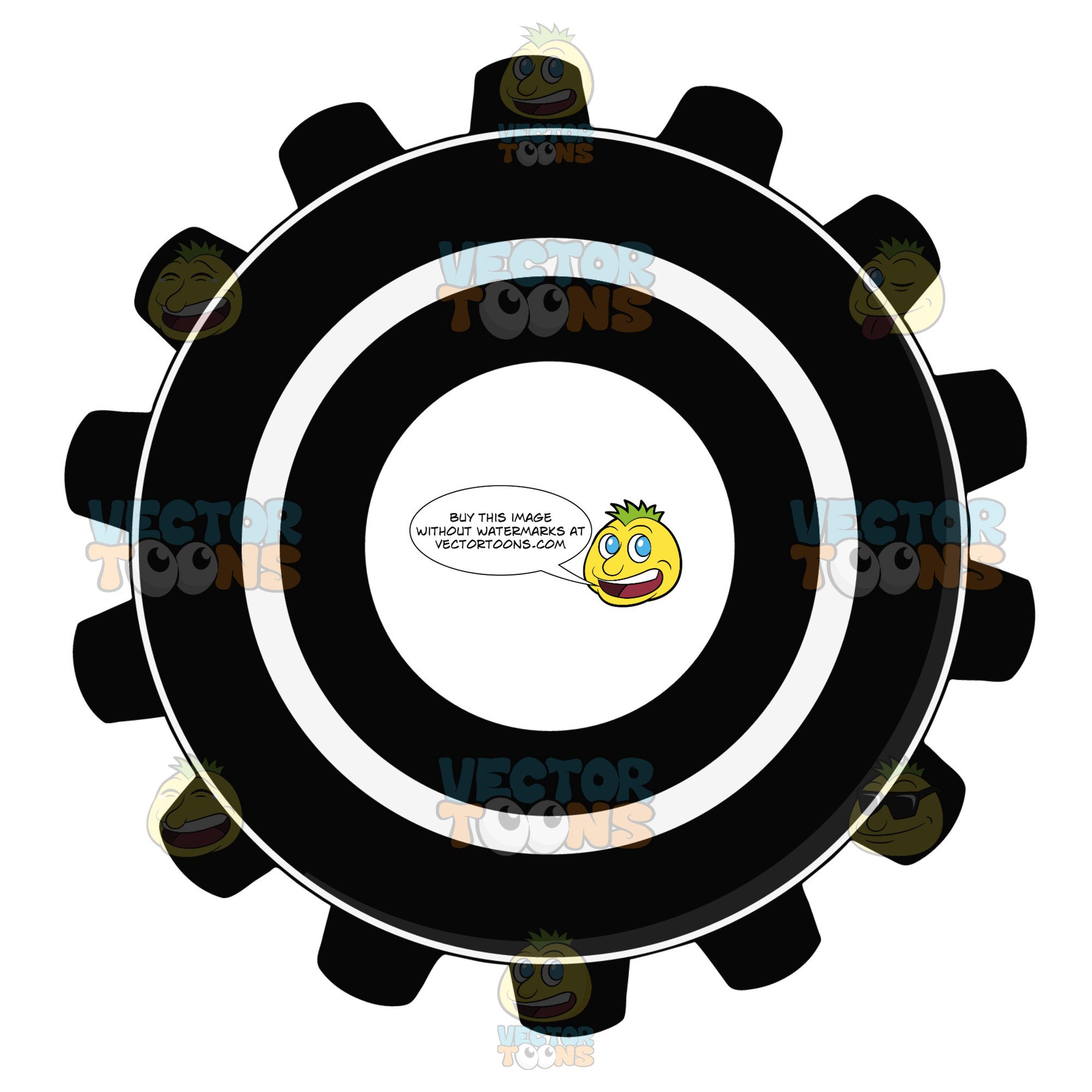 2000x2000 Sprocket Gear Wheel Black And White Computer Icon Clipart