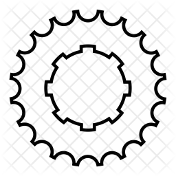 256x256 Sprocket Icon Of Line Style
