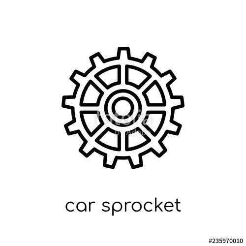 500x500 Car Sprocket Icon From Car Parts Collection Stock Image