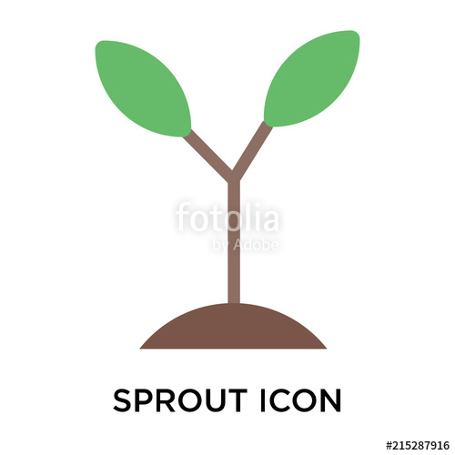 Sprout Icon Isolated On White Background Simple And Editable 500x500 Sprout Icon Isolated On White Background Simple And Editable