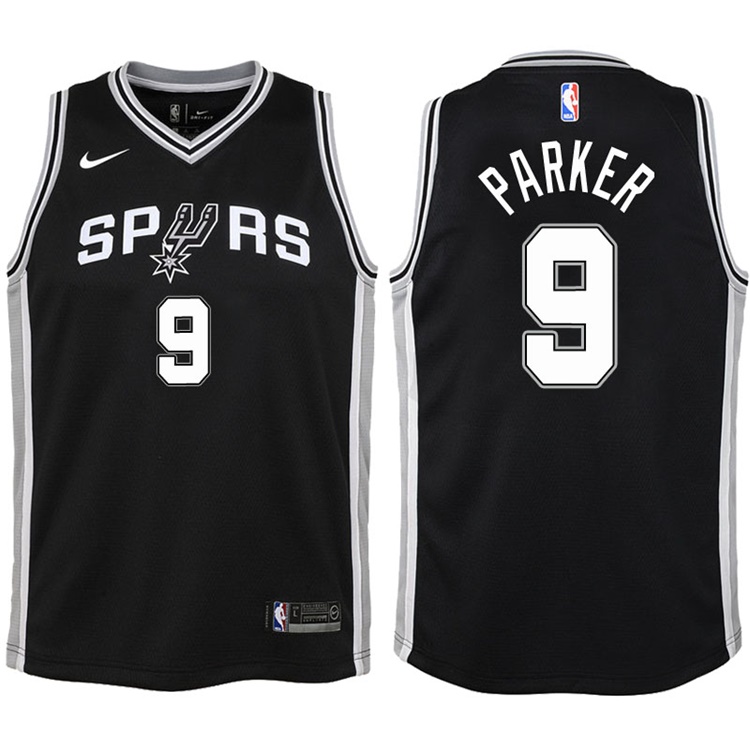 750x750 Youth Tony Parker Spurs Icon Black Swingman Jersey