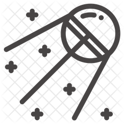 256x256 Sputnik Icon Of Line Style