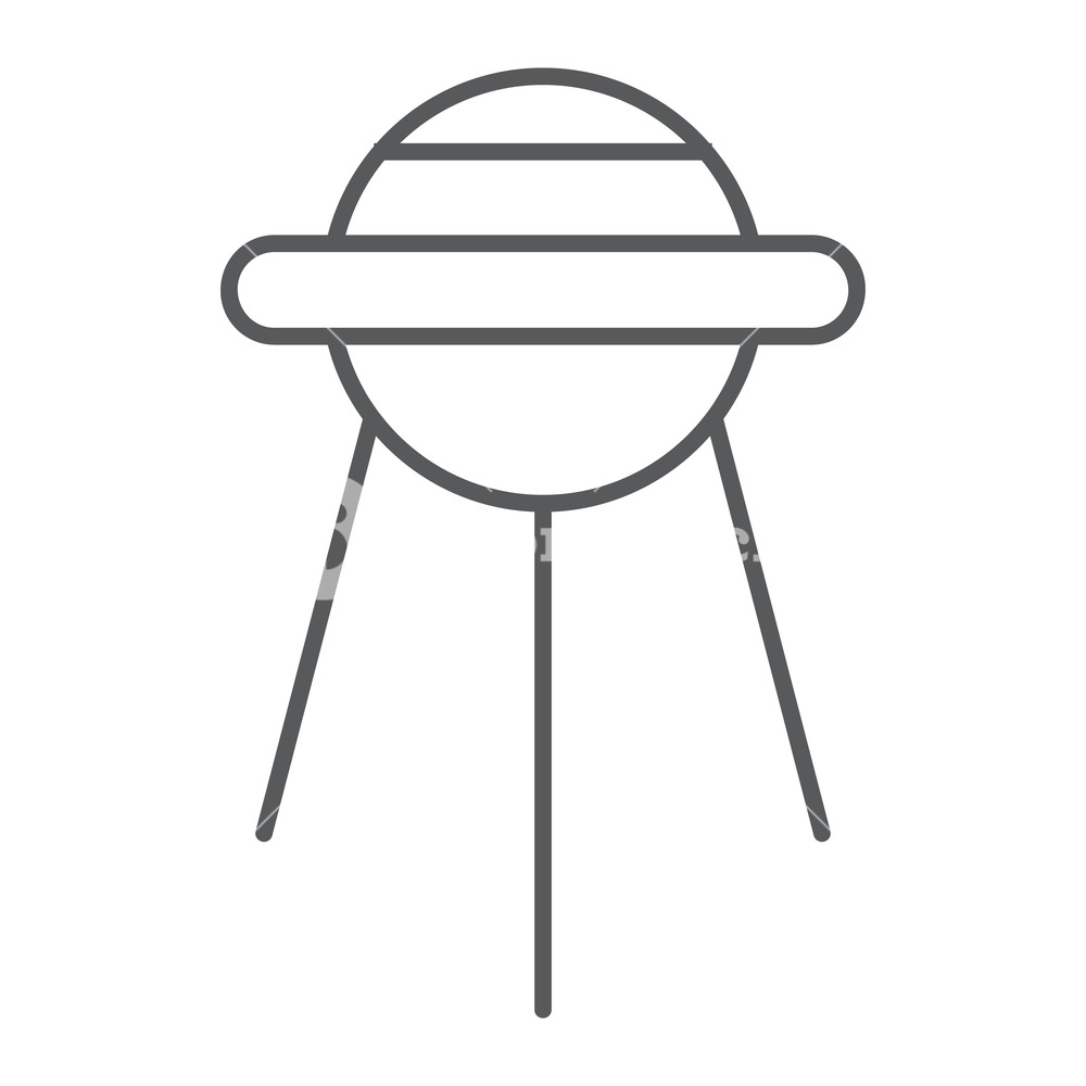 1000x1000 Sputnik Thin Line Icon, Space And Shuttle, Satellite Sign, Vector