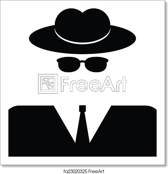 561x581 Free Art Print Of Spy Icon Spy Icon On White Background Vector