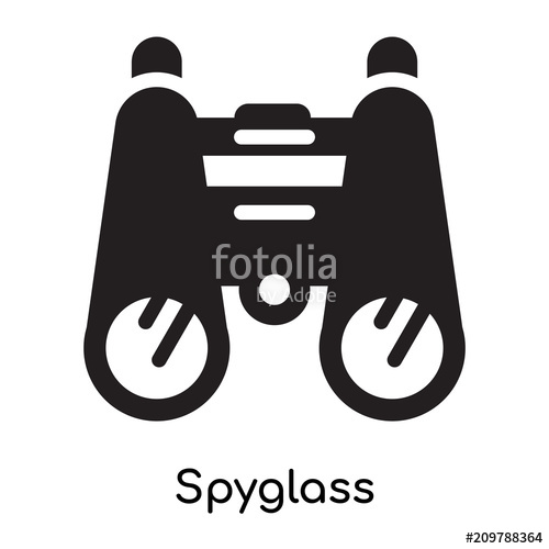 500x500 Spyglass Icon Vector Sign And Symbol Isolated On White Background