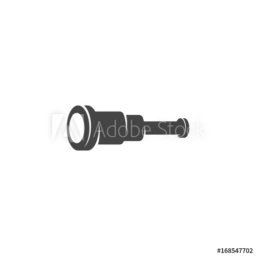500x500 Spyglass Icon Vector Logo On White Background